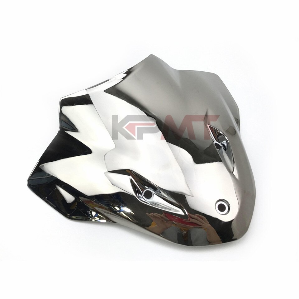 Pare-brise à Double bulle pour moto BMW S1000R S 1000R 1000 R – , déflecteurs de vent, flux d'air, fumée, moto: Chrome