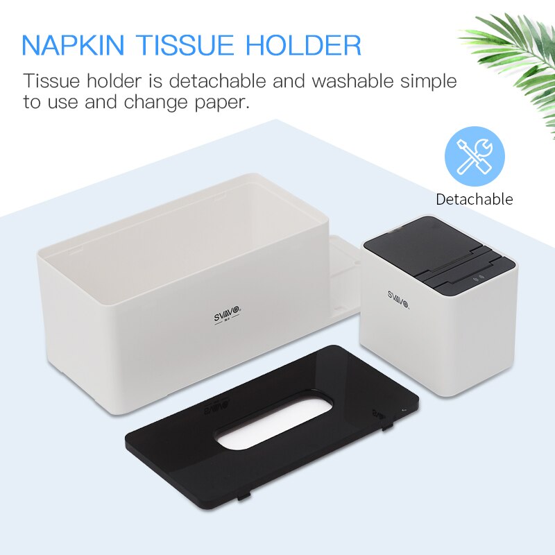 SVAVO Smart Toothpick Dispenser Multifuntional Household Automatic Toothpick holder with Tissue Holder Storage Box
