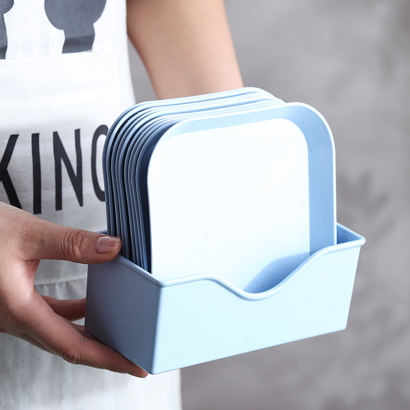 5/6 stk hvetehalm servise gjenbrukbart husholdningskrydder fast soyasaus salt snack liten tallerken kjøkkenutstyr