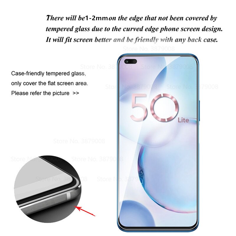 3Pcs Beschermende Glas Voor Honor 50 Lite Telefoon Gehard Glas Voor Honor 50 Lite Xonor Honer 50 Licht Scherm protector Veiligheid Films