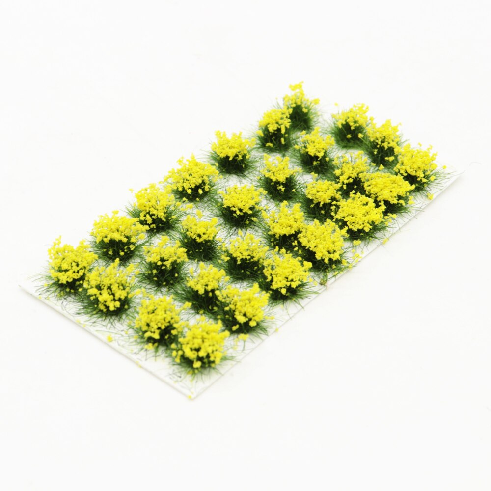 HO 1:87 Train Railway Scale Model Flower Trees Train Railroad Scenery Landscape for Diorama Model: yellow