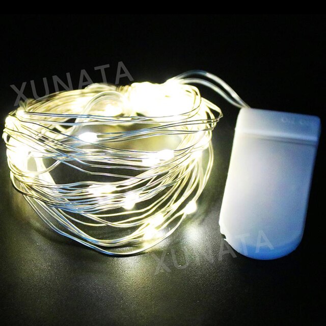 20 40Leds Kerstverlichting Battery Operated Koperdraad Led String Lights Waterdicht Voor Diy Bruiloft Slaapkamer Kerst Decor: Warm White / 300w