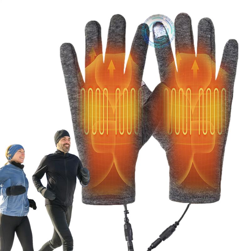 Gants moto chauffants USB hiver, version interrupteur, écran tactile, doigts entiers pour activités extérieures
