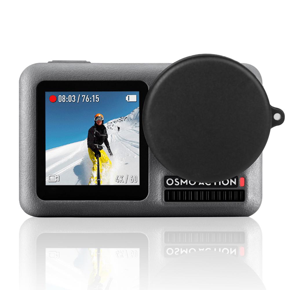 Zachte Rubber Camera Lens Cap Beschermende Lens Cover Uitstekende Plastic Zacht Rubber Guard Case Voor Dji Osmo Action Niet Vallen off