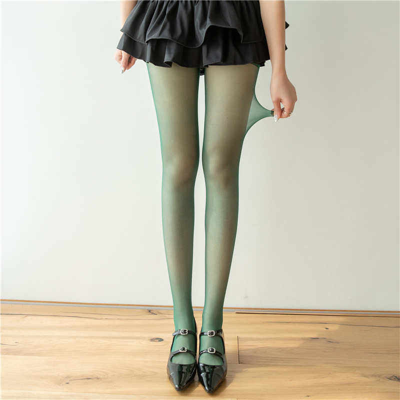 2025 Zomer 17 Kleuren Sheer Matte Fluwelen Panty vrouwen Transparante Zijden Kousen Dames Ultra Dunne Kleurrijke Panty: Army Green