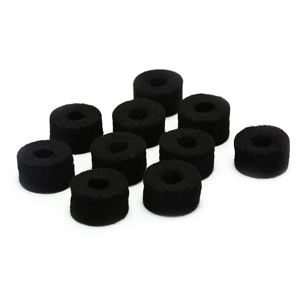 10 PCS Drum Kit Cymbal Felt Pads Percussion Accessories Kit Pad Protection Effect for Drum Slices Felt