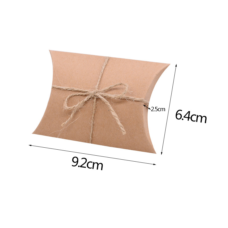 Caixa de presente de papel em forma de travesseiro, caixa para doces, acessórios de fornecimento, caixa de presente de decoração de festa de casamento, 20 peças