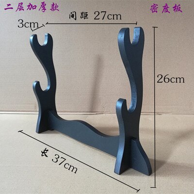 Protection rembourrée Japonesa samouraï épée Katana Wakizashi Tanto support support présentoir Acolchado de Tela cadre en bois 4 dessins: Big 2 layers