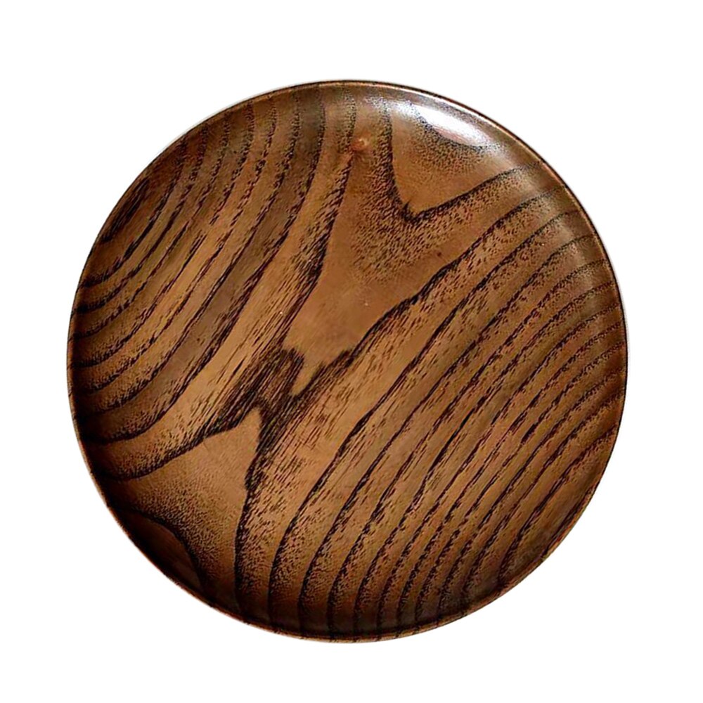 Ronde Houten Plaat Set Natuurlijke Acacia Hout Schotel Platen Cake Dessert Serveerschaal Japanse Sushi Plaat Houten Servies