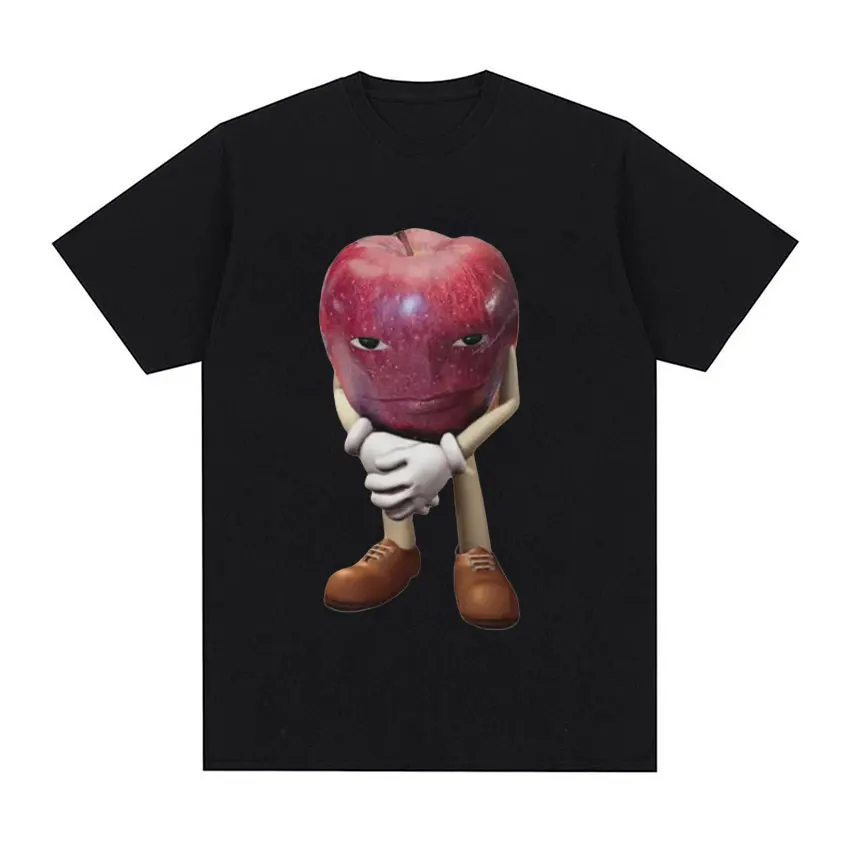 Drôle moi Asf pomme avec visage Meme t-shirt unisexe t-shirts hommes rétro décontracté à manches courtes t-shirts hauts