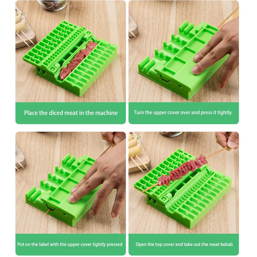 Barbecue Tool Quick Skewer Easy Barbecue Kebab Maker Meat Skewer Machine BBQ Grill Skewers kitchen accessories барбекю