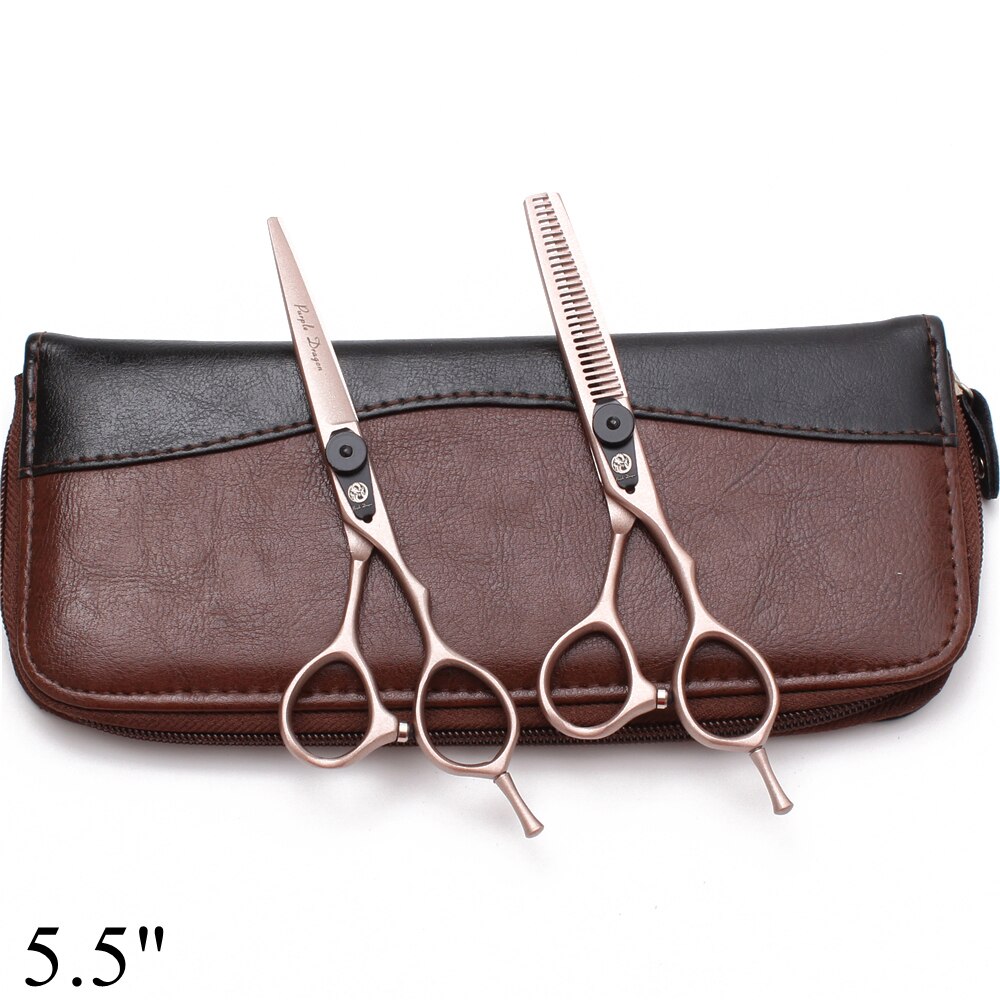 Purple Dragon 5.5 "6" JP 4440 ciseaux amincissants, ciseaux pour couper les cheveux, repose-doigt, Z9015: Z9015 Jin D 55YY