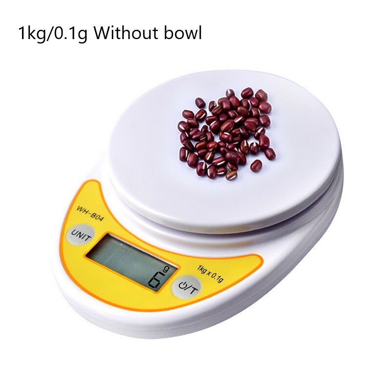 5kg /1g 1kg/0.1g Balance numérique Portable LCD balances électroniques balances de cuisine Balance alimentaire postale mesure poids 1Pc: 1kg0.1gWithout bowl