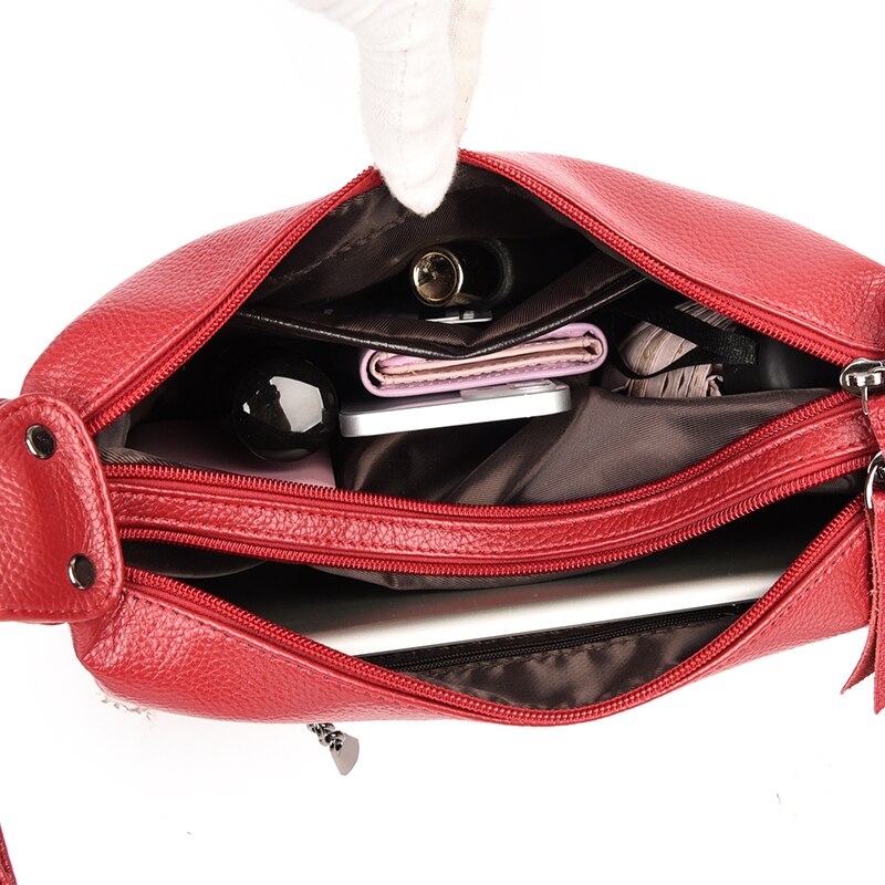 Couleur Unie Doux En Cuir PU Sacs À Bandoulière pour Femmes Dames Sac de Banlieue Décontracté Sac À Bandoulière