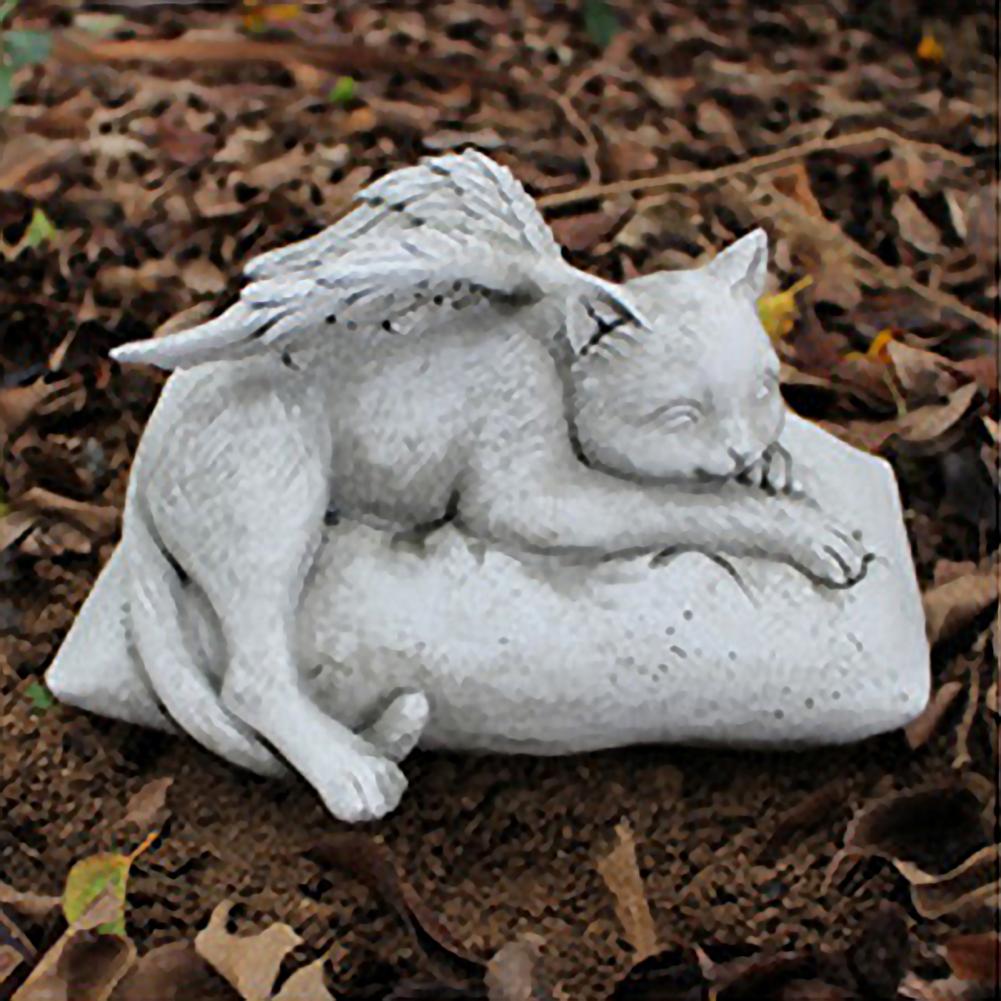 Statue ange chien chat, modèle de jardin en résine, excellente fabrication, Sculpture de chien chat, affichage, ornement pour cour, décoration de la maison
