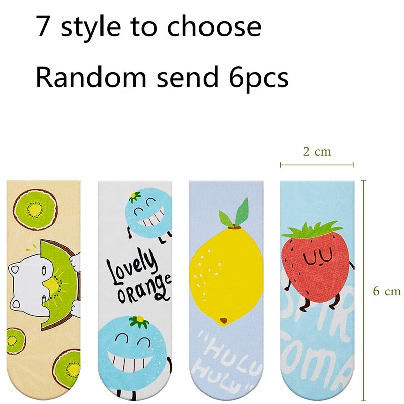 6 stücke Magnetische Lesezeichen Lustige Magnet Papier Marker Seite Clips Buch markieren für Schüler Büro Lesen Schreibwaren freundlicher Lesezeichen