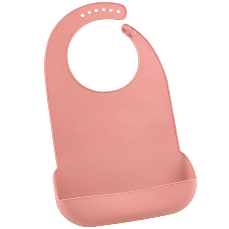 Volwassenen Waterdicht Anti-Olie Siliconen Bib Ouderen Aged Etenstijd Doek Protector 54DF: Roze