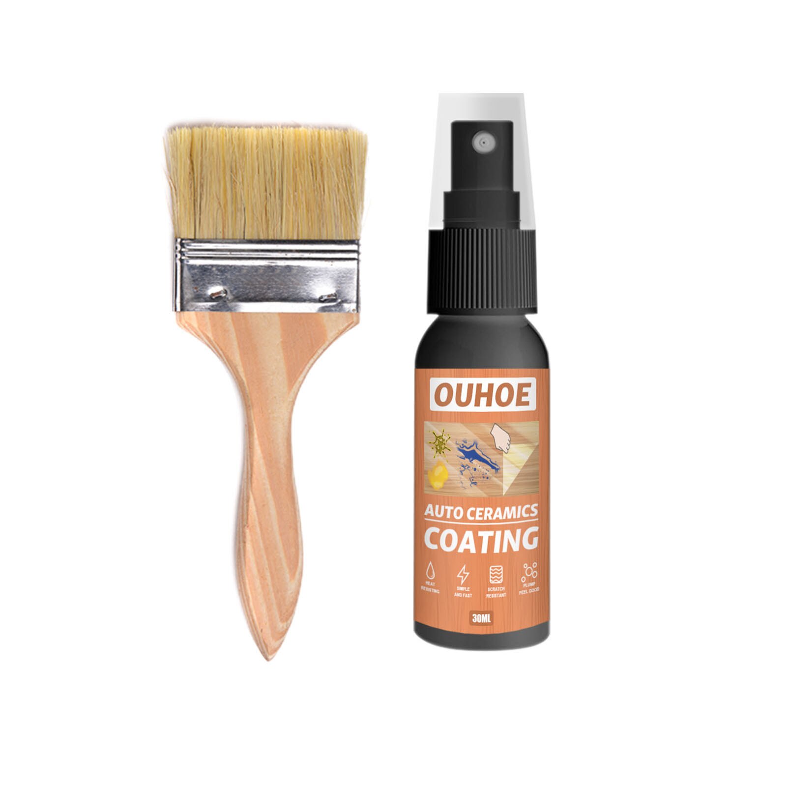 Meubels Tearable Lijm Verf Vloeibare Kristallen Film Waterdicht Hittebestendig Transparante Beschermende Film: 30ml Brush