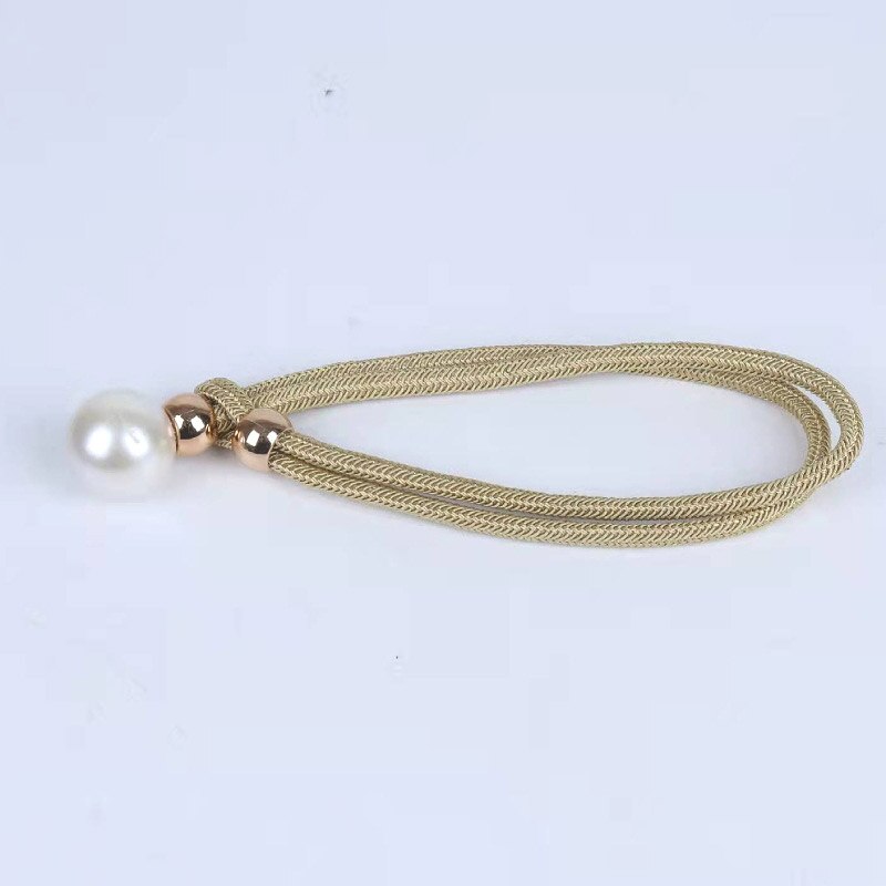 1Pair Curtain Tieback With White Pearl Holder Hook Buckle Clip Curtain Tieback Polyester Decorative Home Accessory: 04