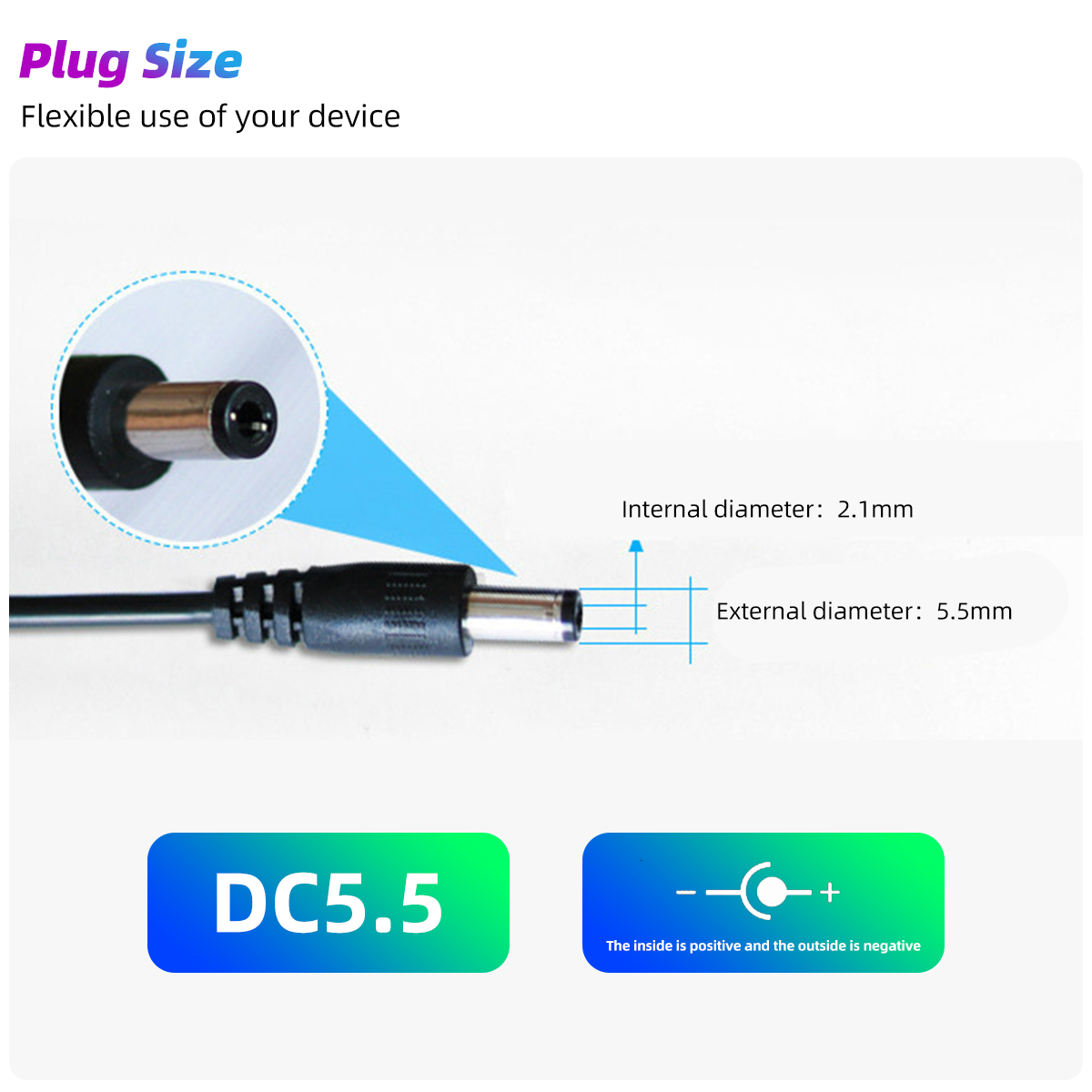 Cable de alimentación USB DC de 5V a 12V y 9V, Cable adaptador de conector USB a CC, Cable de alimentación de refuerzo con interruptor para enrutador de 2,1x5,5mm a través de Powerbank