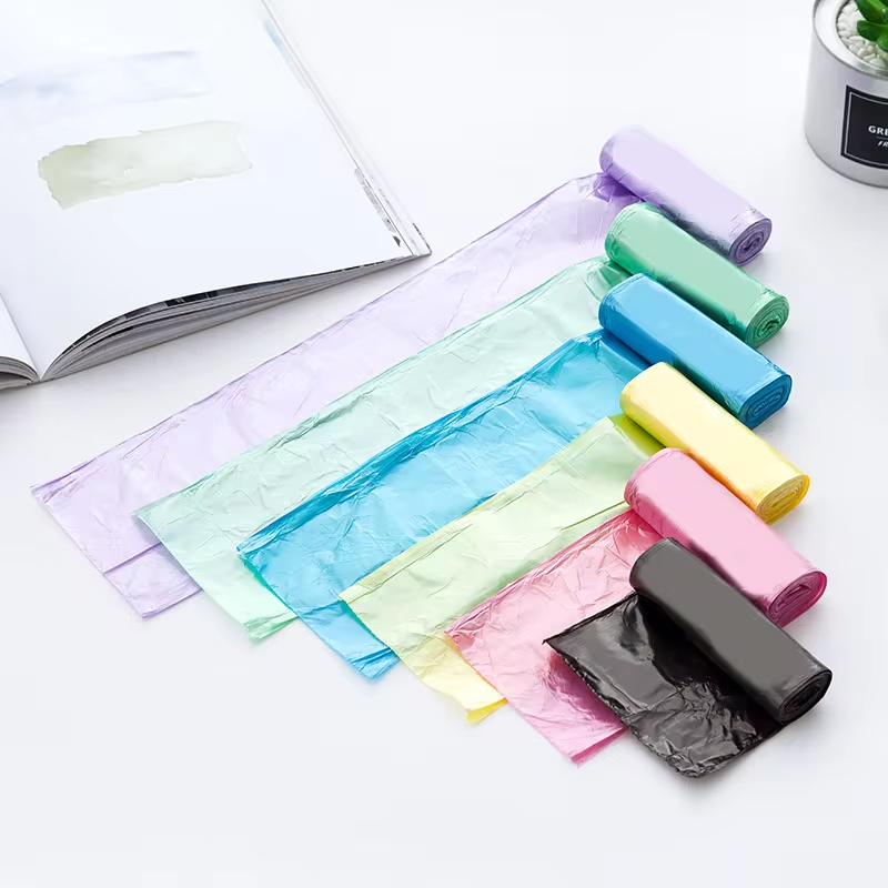 5 Rolls/Pack Meerdere Kleuren Draagbare Plain Vuilnis Vuilniszak Vuilnisbak Liners Voor Badkamer Toilet Slaapkamer Kantoor toilet