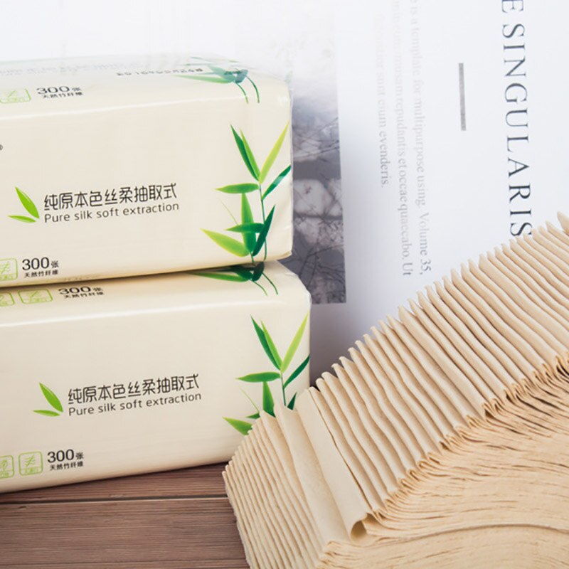 Toalettpapir hotell tampong rumpe tre farge 3 lag myk naturlig bambus masse familie baby bambus fiber papir for hjemmebad