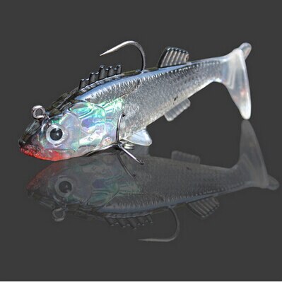 Paras hinta 1 kpl kalastusvälineet 3d silmät minnow kalastusuhe kalastussyötti 6cm/2.36 ": Harmaa