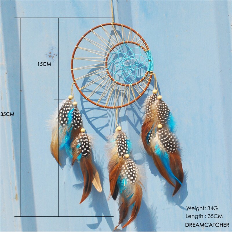 Atrapasueños nórdico atrapasueños grande blanco azul decoración de habitación de niños decoración de habitación de niñas decoración de boda para mujeres: AD150704002