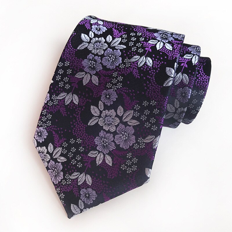 Fabrik 8cm slips blomster blomst jacquard vævet klassiske mænd halsbånd bryllupsfest gravatas brudgom silke slips