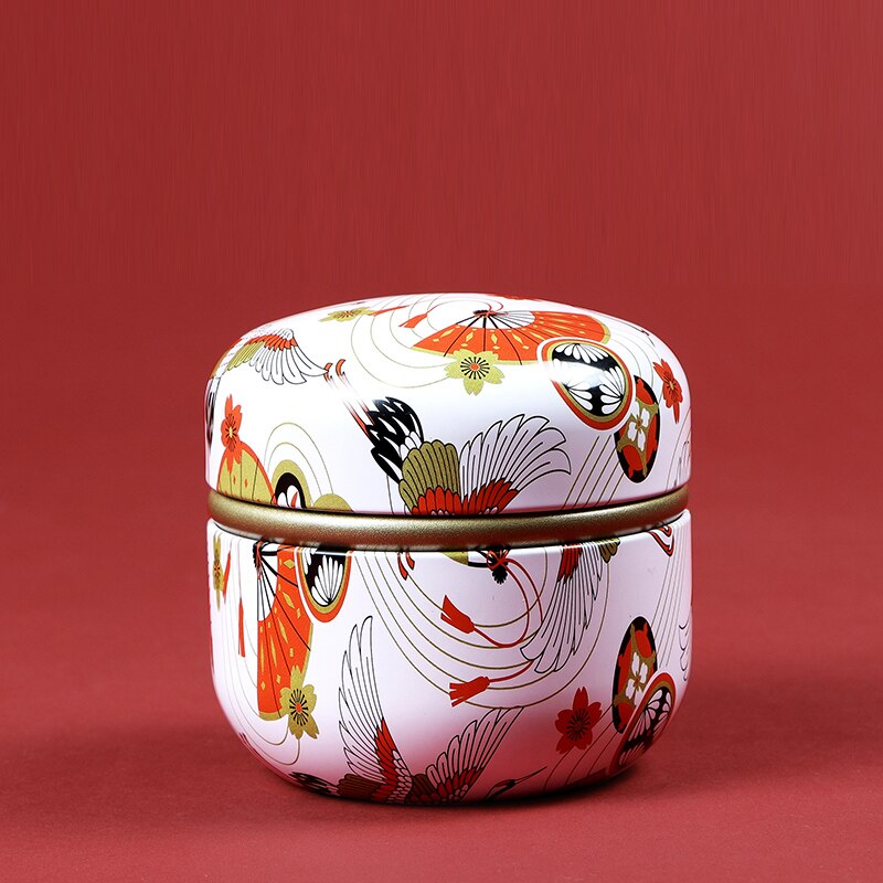 Metal Pattern Tea Cans Portable Small Sealed Cans Home Painted Candy Jewelry Boxes Food Storage Containers Home Decor