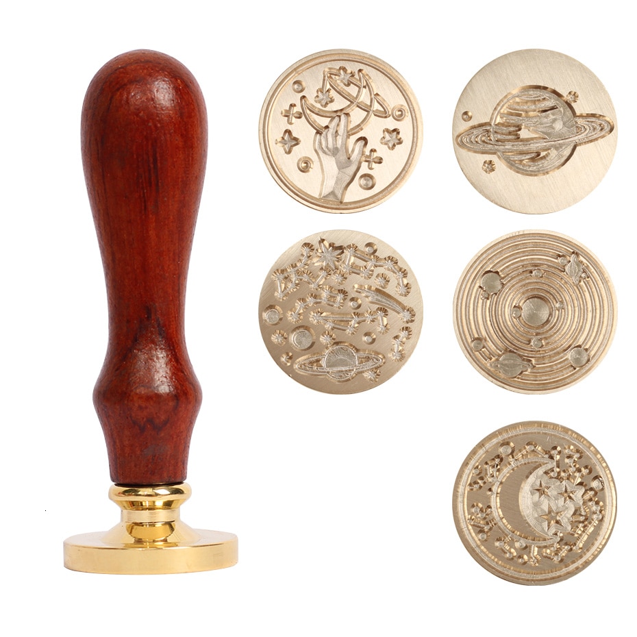 Retro Wooden Stamp Antique Metal Sealing Wax Stamps Wood Handle Wedding Invitations Decor Wax Seal Stamp Craft Wax Seal Stamp