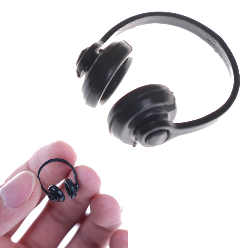 Plastic Wireless Earphone Headphone 1/12 Doll House Decor Classic Toys for Child Kids Doll house Miniatures