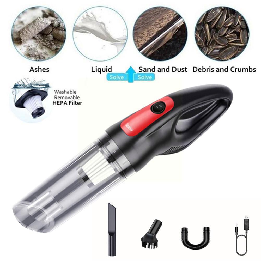 Handheld Car Vacuum Cleaner 12V Wired Vacuum Cleaner Powerful Small Mites Vacuum High-power Cleaner Removal U8Y4