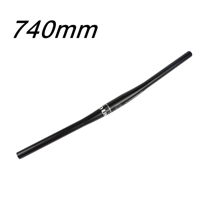 UNO – guidon de vtt en alliage d'aluminium, Logo blanc, barre à une forme, 31.8x640/680/700/720/740mm: 740mm Straight Bar