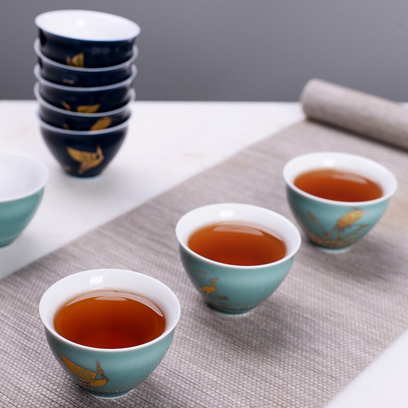 Celadon Tea Cup Single Cup Ji Blue Glaze Master Cup Ceramic Small Cup Customization