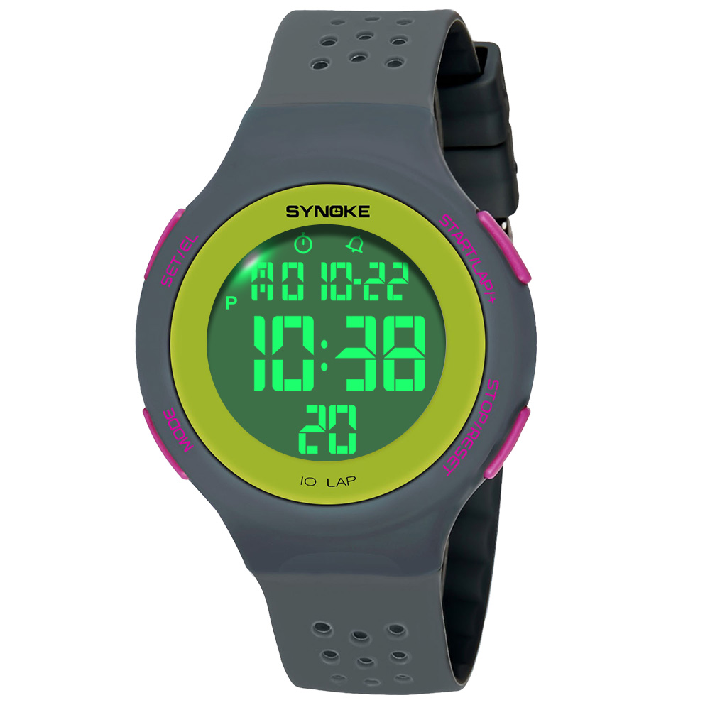 Relojes SYNOKE para mujer, reloj deportivo Digital fino de lujo para nadar, resistente al agua, reloj electrónico LED para hombre, reloj de pulsera de buceo multifunción