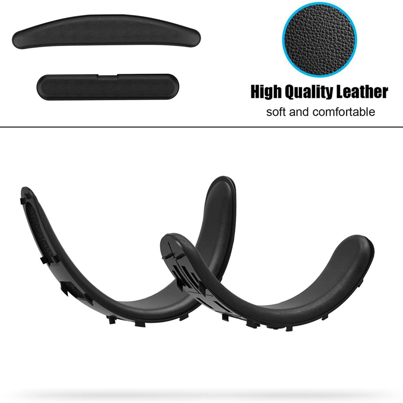 Vr Facial Interface Zacht Beugel &amp; Pu Leer Foam Gezicht Cover Pad Vr Lens Cover Set Vervanging Voor Oculus Rift S