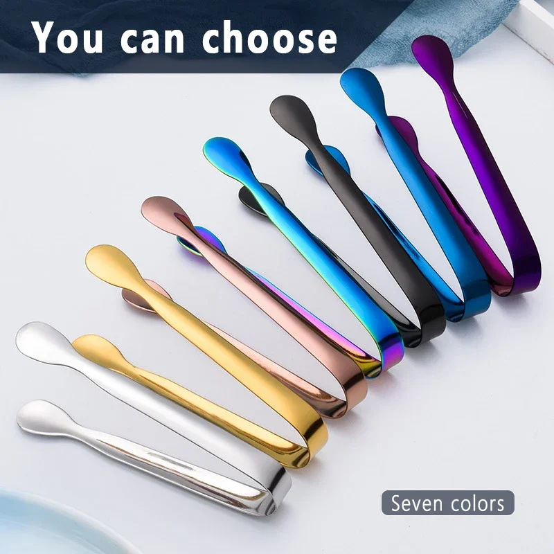 Pinza de hielo de acero inoxidable para pan, comida, Clip para barbacoa, abrazadera para hielo, barra de herramientas, accesorios de cocina, 10,8 cm