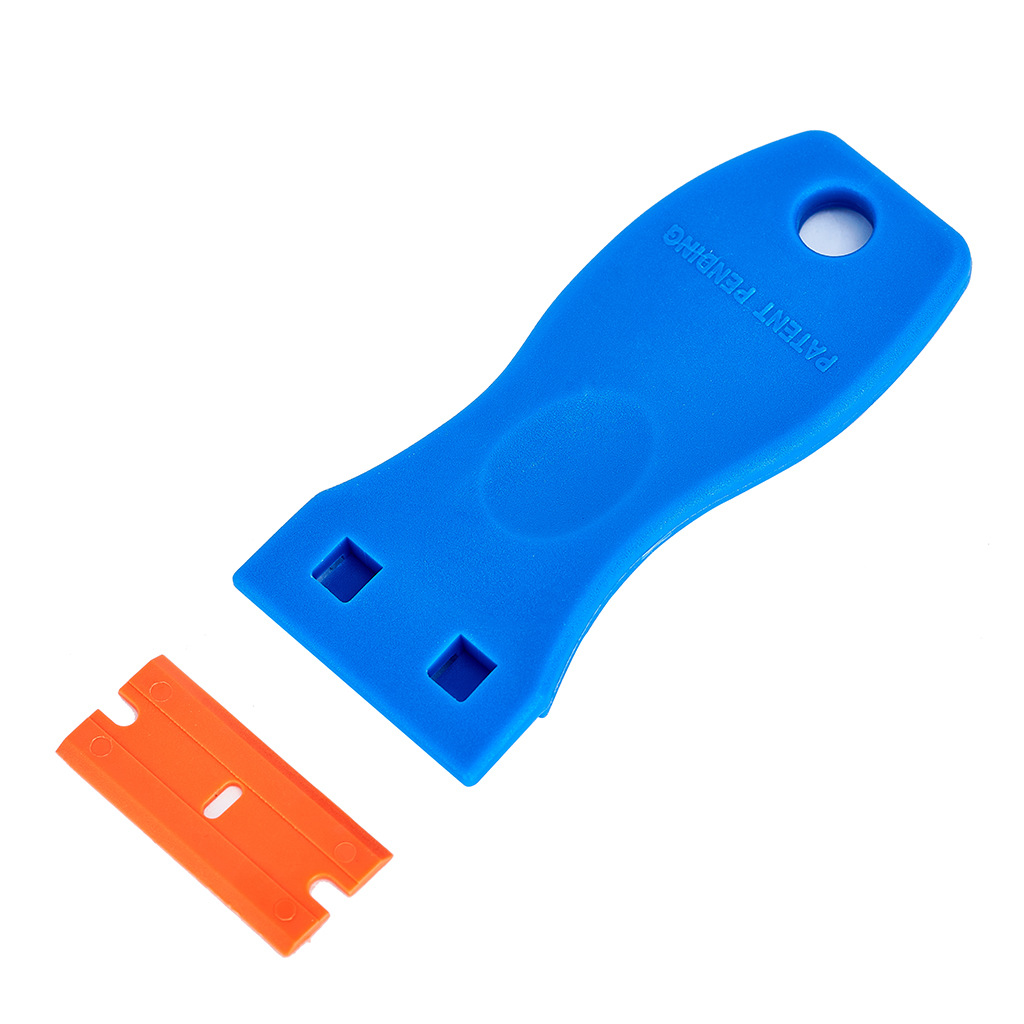 Rascador de cuchilla de doble filo, herramienta removedora con cuchillas para etiquetas, pegatinas, eliminación de calcomanías, tinte de ventana automática, aplicación de vinilo