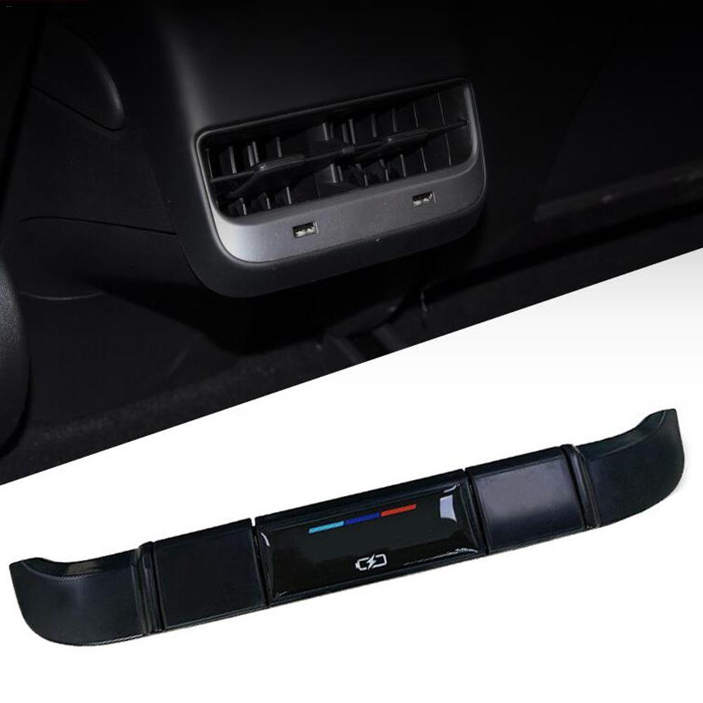 USB Charging Rear Air Outlet For Tesla Model 3 Rear Exhaust Air Outlet USB Charging Protection Cover Waterproof Car Socket