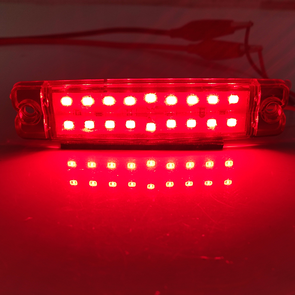 18 LED-Leuchten für LKWs, 12 V, 24 V, seitliches Signallicht, LKW-Anhänger, Warnung, Notfalllampe, Autozubehör, verrotten, Weiß, Gelb, Blau: Kristallblau / 3000k