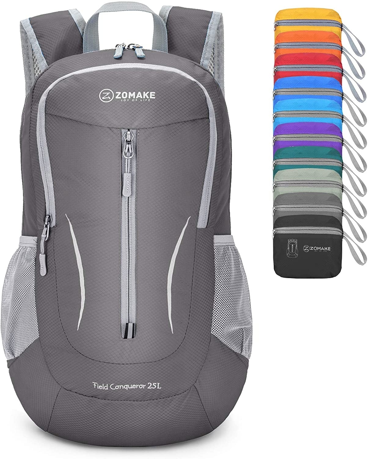 Zomake-Mochila pequeña, ligera de 25 litros, puede sostener, adecuada para mujeres y hombres: Dimgray