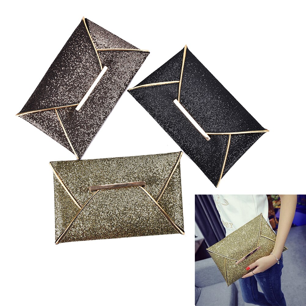 Sac à main de luxe à paillettes pour femmes, pochette à enveloppe brillante de mariage, pochette de soirée, 1 pièce