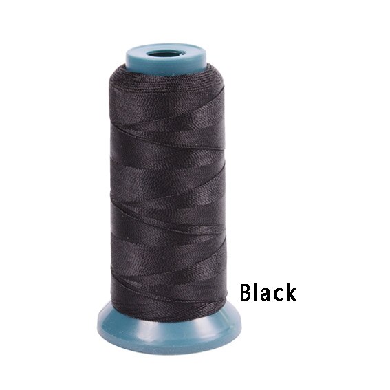 1 rouleau de fil à tisser dix couleurs, fil Polyamide haute intensité, 12 aiguilles à tisser de 9cm/aiguilles de type C/aiguille incurvée: Black