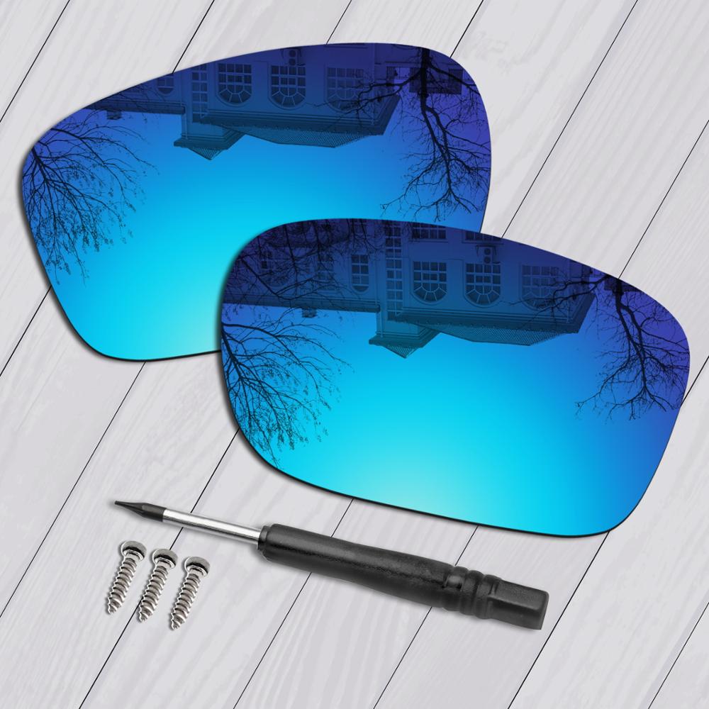E.O.S Gepolariseerde Verbeterde Vervanging Lenzen & Black Schroevendraaier & Schroeven voor Oakley Twoface OO9189 Zonnebril-Meerdere Keuze: Ice Blue
