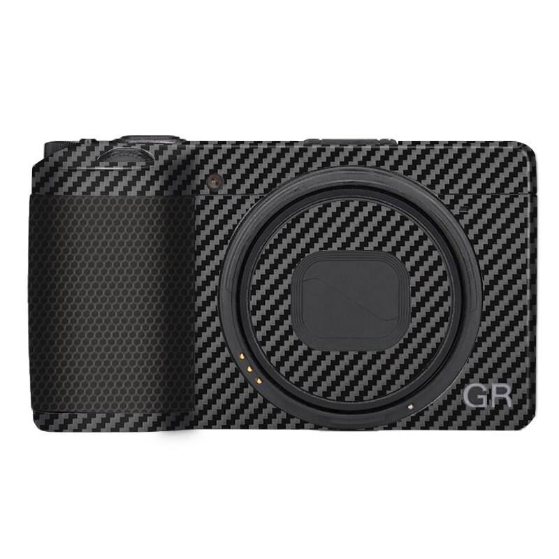 Autocollant en vinyle pour appareil photo GR3, couverture pour RICOH GRIII / Richo GR IIIX, Premium: Carbon Fiber Black