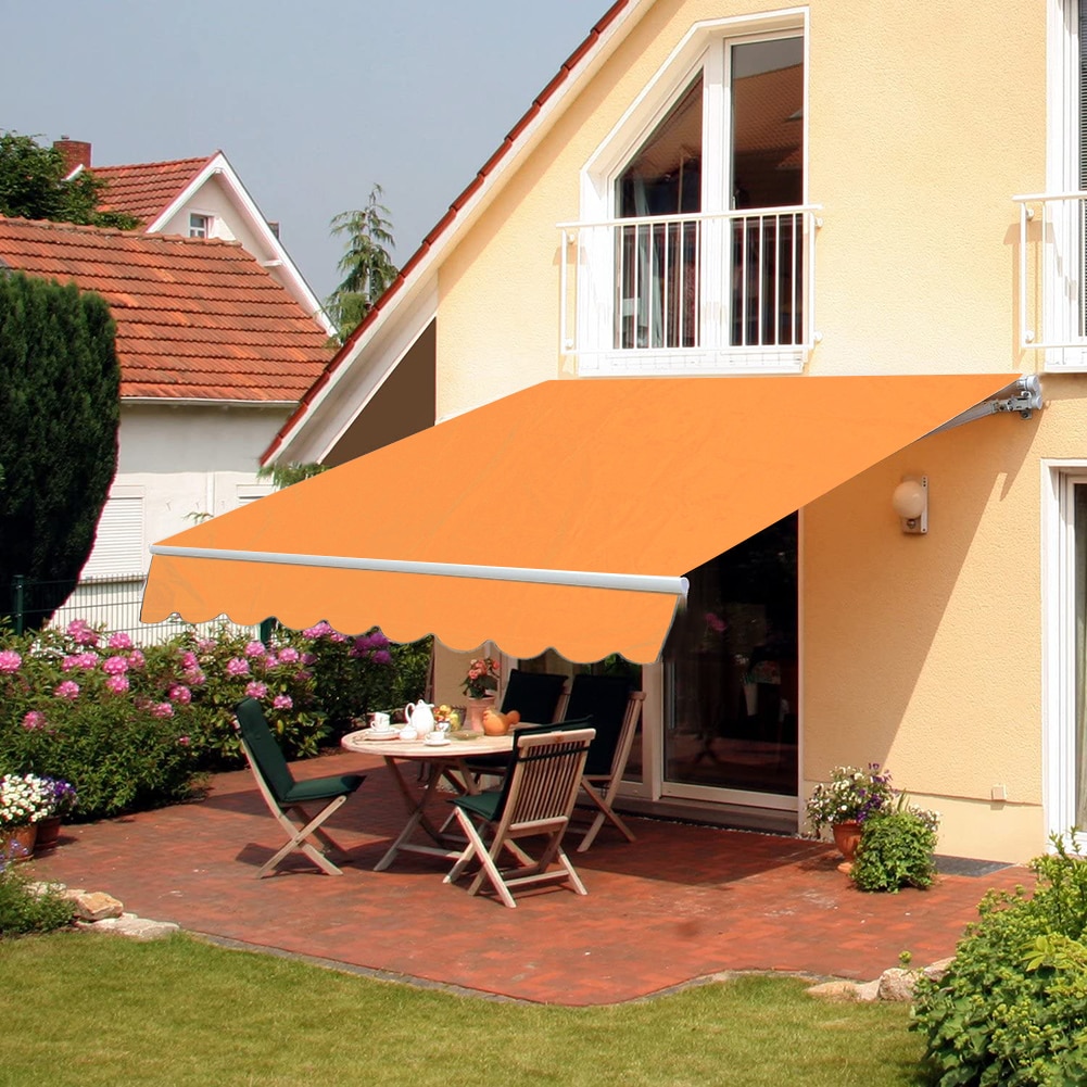 Sun Shade Sail Canopy Waterproof Patio Awning Exterior Sunshade Canopy Window Canopy Awning Fabric Replacement UV Block Curtain