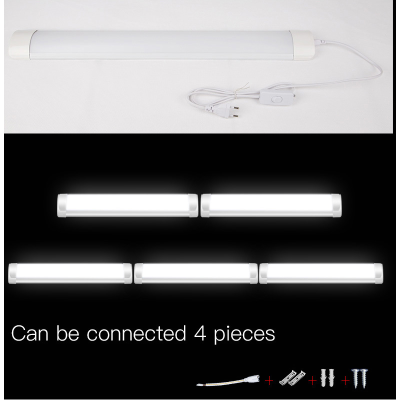 Tira de luces Led de tubo de 220V con Cable, accesorio de luces para el hogar, dormitorio, cocina, armario, iluminación, lámpara interior, tubo de 110V