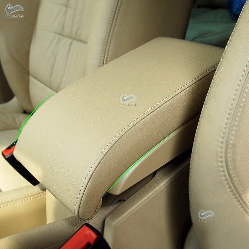 Garniture de boîte d&#39;accoudoir de commande centrale en cuir microfibre, accessoires de voiture pour VW Touran 2006 2007
