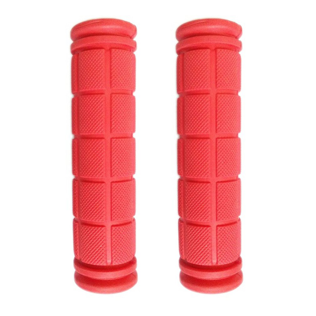 Bike Handlebar Grips Ergo Rubber Cycling Bicycle Grips Ergonomic Shape and Vibration/Shock Absorbent Rubber Grips: red